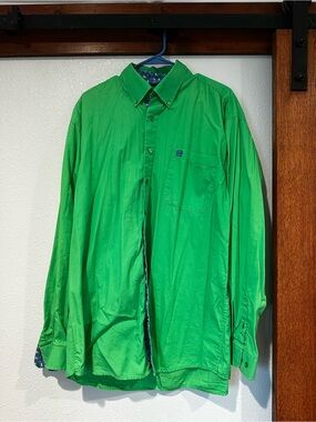 Cinch Bright Green Long-Sleeve Button-Down Shirt